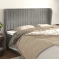 vidaXL Kopfteil mit Ohren Hellgrau 183x23x118/128 cm Samt vidaXL Kopfteil mit Ohren Hellgrau 183x23x118/128 cm Samt