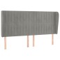 vidaXL Kopfteil mit Ohren Hellgrau 183x23x118/128 cm Samt vidaXL Kopfteil mit Ohren Hellgrau 183x23x118/128 cm Samt