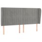 vidaXL Kopfteil mit Ohren Hellgrau 163x23x118/128 cm Samt vidaXL Kopfteil mit Ohren Hellgrau 163x23x118/128 cm Samt