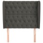 vidaXL Kopfteil mit Ohren Dunkelgrau 93x23x118/128 cm Samt vidaXL Kopfteil mit Ohren Dunkelgrau 93x23x118/128 cm Samt