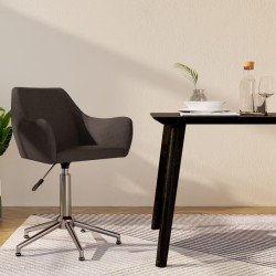 Esszimmerstuhl Drehbar Dunkelbraun Stoff