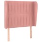 vidaXL Kopfteil mit Ohren Rosa 93x23x118/128 cm Samt vidaXL Kopfteil mit Ohren Rosa 93x23x118/128 cm Samt