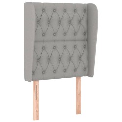 vidaXL Kopfteil mit Ohren Hellgrau 83x23x118/128 cm Stoff