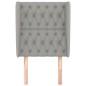 vidaXL Kopfteil mit Ohren Hellgrau 83x23x118/128 cm Stoff vidaXL Kopfteil mit Ohren Hellgrau 83x23x118/128 cm Stoff