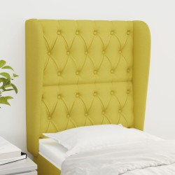 vidaXL Kopfteil mit Ohren Grün 83x23x118/128 cm Stoff