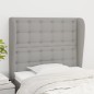 vidaXL Kopfteil mit Ohren Hellgrau 93x23x118/128 cm Stoff