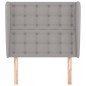 vidaXL Kopfteil mit Ohren Hellgrau 93x23x118/128 cm Stoff