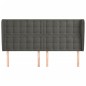 vidaXL Kopfteil mit Ohren Dunkelgrau 163x23x118/128 cm Samt