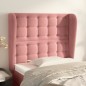 vidaXL Kopfteil mit Ohren Rosa 83x23x118/128 cm Samt