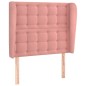 vidaXL Kopfteil mit Ohren Rosa 83x23x118/128 cm Samt