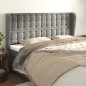 vidaXL Kopfteil mit Ohren Hellgrau 163x23x118/128 cm Samt
