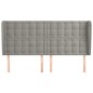 vidaXL Kopfteil mit Ohren Hellgrau 163x23x118/128 cm Samt