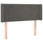vidaXL Kopfteil mit Ohren Dunkelgrau 83x16x78/88 cm Samt