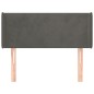 vidaXL Kopfteil mit Ohren Dunkelgrau 83x16x78/88 cm Samt
