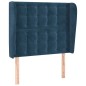 vidaXL Kopfteil mit Ohren Dunkelblau 103x23x118/128 cm Samt vidaXL Kopfteil mit Ohren Dunkelblau 103x23x118/128 cm Samt