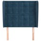 vidaXL Kopfteil mit Ohren Dunkelblau 103x23x118/128 cm Samt vidaXL Kopfteil mit Ohren Dunkelblau 103x23x118/128 cm Samt