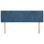 vidaXL Kopfteil mit Ohren Dunkelblau 147x16x78/88 cm Samt