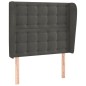 vidaXL Kopfteil mit Ohren Dunkelgrau 83x23x118/128 cm Samt vidaXL Kopfteil mit Ohren Dunkelgrau 83x23x118/128 cm Samt