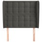 vidaXL Kopfteil mit Ohren Dunkelgrau 83x23x118/128 cm Samt vidaXL Kopfteil mit Ohren Dunkelgrau 83x23x118/128 cm Samt