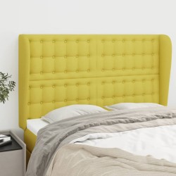 vidaXL Kopfteil mit Ohren Grün 147x23x118/128 cm Stoff