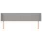 vidaXL Kopfteil mit Ohren Hellgrau 183x16x78/88 cm Stoff