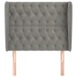vidaXL Kopfteil mit Ohren Hellgrau 103x23x118/128 cm Samt vidaXL Kopfteil mit Ohren Hellgrau 103x23x118/128 cm Samt