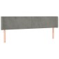 vidaXL Kopfteil mit Ohren Hellgrau 163x16x78/88 cm Samt