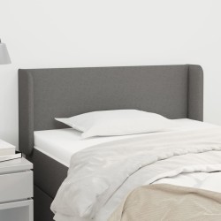 vidaXL Kopfteil mit Ohren Dunkelgrau 83x16x78/88 cm Stoff