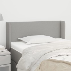 vidaXL Kopfteil mit Ohren Hellgrau 83x16x78/88 cm Stoff