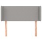 vidaXL Kopfteil mit Ohren Hellgrau 93x16x78/88 cm Stoff