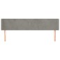 vidaXL Kopfteil mit Ohren Hellgrau 203x16x78/88 cm Samt vidaXL Kopfteil mit Ohren Hellgrau 203x16x78/88 cm Samt