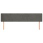 vidaXL Kopfteil mit Ohren Dunkelgrau 183x16x78/88 cm Samt vidaXL Kopfteil mit Ohren Dunkelgrau 183x16x78/88 cm Samt