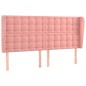 vidaXL Kopfteil mit Ohren Rosa 203x23x118/128 cm Samt vidaXL Kopfteil mit Ohren Rosa 203x23x118/128 cm Samt