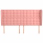 vidaXL Kopfteil mit Ohren Rosa 203x23x118/128 cm Samt vidaXL Kopfteil mit Ohren Rosa 203x23x118/128 cm Samt