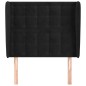 vidaXL Kopfteil mit Ohren Schwarz 103x23x118/128 cm Samt