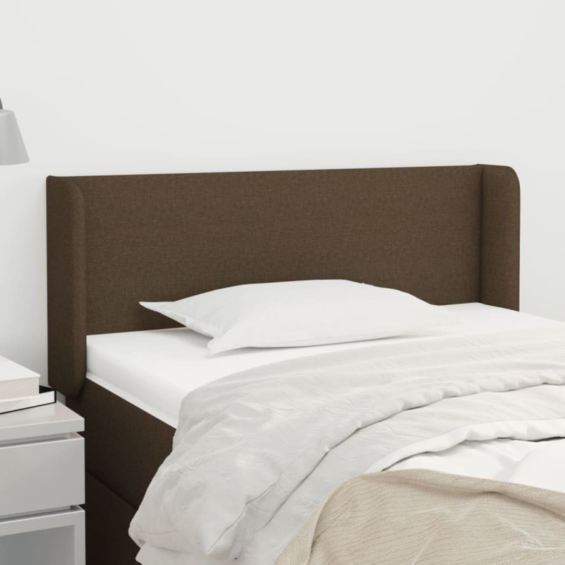 vidaXL Kopfteil mit Ohren Dunkelbraun 93x16x78/88 cm Stoff vidaXL Kopfteil mit Ohren Dunkelbraun 93x16x78/88 cm Stoff