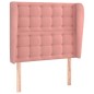 vidaXL Kopfteil mit Ohren Rosa 103x23x118/128 cm Samt vidaXL Kopfteil mit Ohren Rosa 103x23x118/128 cm Samt