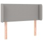 vidaXL Kopfteil mit Ohren Hellgrau 93x16x78/88 cm Stoff
