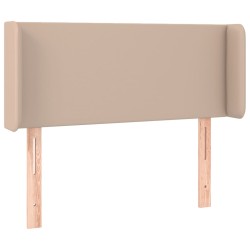 vidaXL Kopfteil mit Ohren Cappuccino-Braun 103x16x78/88 cm Kunstleder