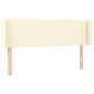 vidaXL Kopfteil mit Ohren Creme 147x16x78/88 cm Kunstleder