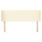 vidaXL Kopfteil mit Ohren Creme 147x16x78/88 cm Kunstleder