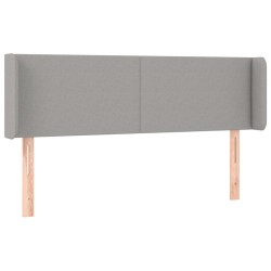 vidaXL Kopfteil mit Ohren Hellgrau 147x16x78/88 cm Stoff