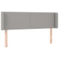 vidaXL Kopfteil mit Ohren Hellgrau 147x16x78/88 cm Stoff vidaXL Kopfteil mit Ohren Hellgrau 147x16x78/88 cm Stoff