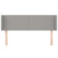 vidaXL Kopfteil mit Ohren Hellgrau 147x16x78/88 cm Stoff vidaXL Kopfteil mit Ohren Hellgrau 147x16x78/88 cm Stoff