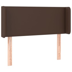 vidaXL Kopfteil mit Ohren Braun 83x16x78/88 cm Kunstleder