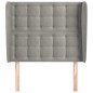 vidaXL Kopfteil mit Ohren Hellgrau 93x23x118/128 cm Samt vidaXL Kopfteil mit Ohren Hellgrau 93x23x118/128 cm Samt