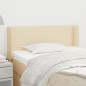 vidaXL Kopfteil mit Ohren Creme 93x16x78/88 cm Stoff vidaXL Kopfteil mit Ohren Creme 93x16x78/88 cm Stoff