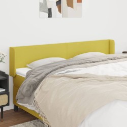 vidaXL Kopfteil mit Ohren Grün 203x16x78/88 cm Stoff