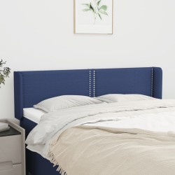 vidaXL Kopfteil mit Ohren Blau 147x16x78/88 cm Stoff