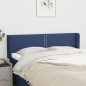 vidaXL Kopfteil mit Ohren Blau 147x16x78/88 cm Stoff vidaXL Kopfteil mit Ohren Blau 147x16x78/88 cm Stoff